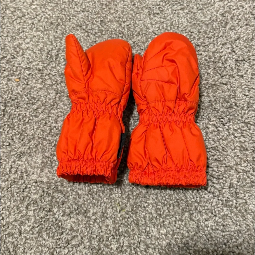 Baby Puff Patagonia Bright Orange Infant (0-3 month) Mittens
